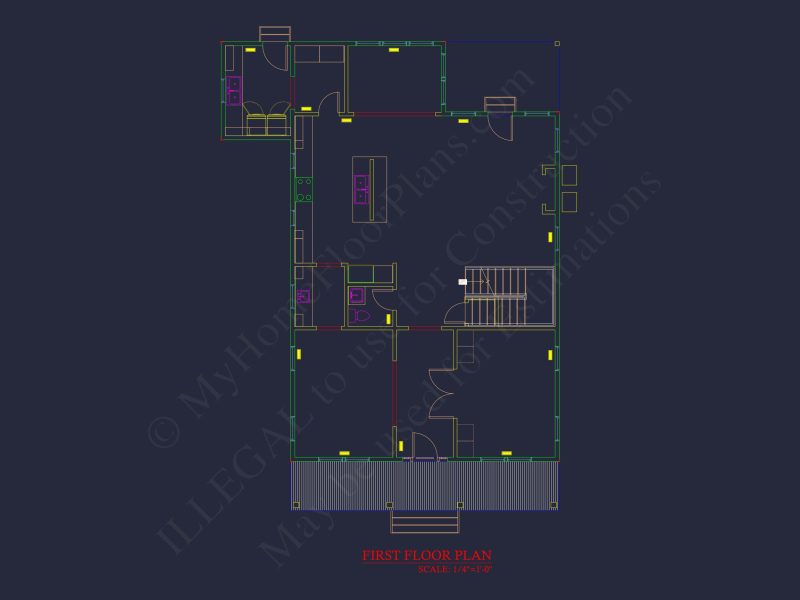 Modern Garage with Living Space Floor Plan and CAD Designs