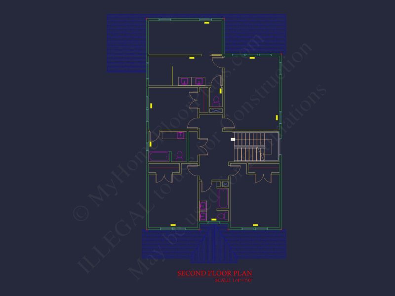 Modern Garage with Living Space Floor Plan and CAD Designs