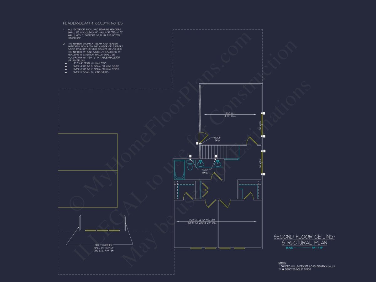 Modern house Architectural CAD Plan with 2 Floors & 4 Beds