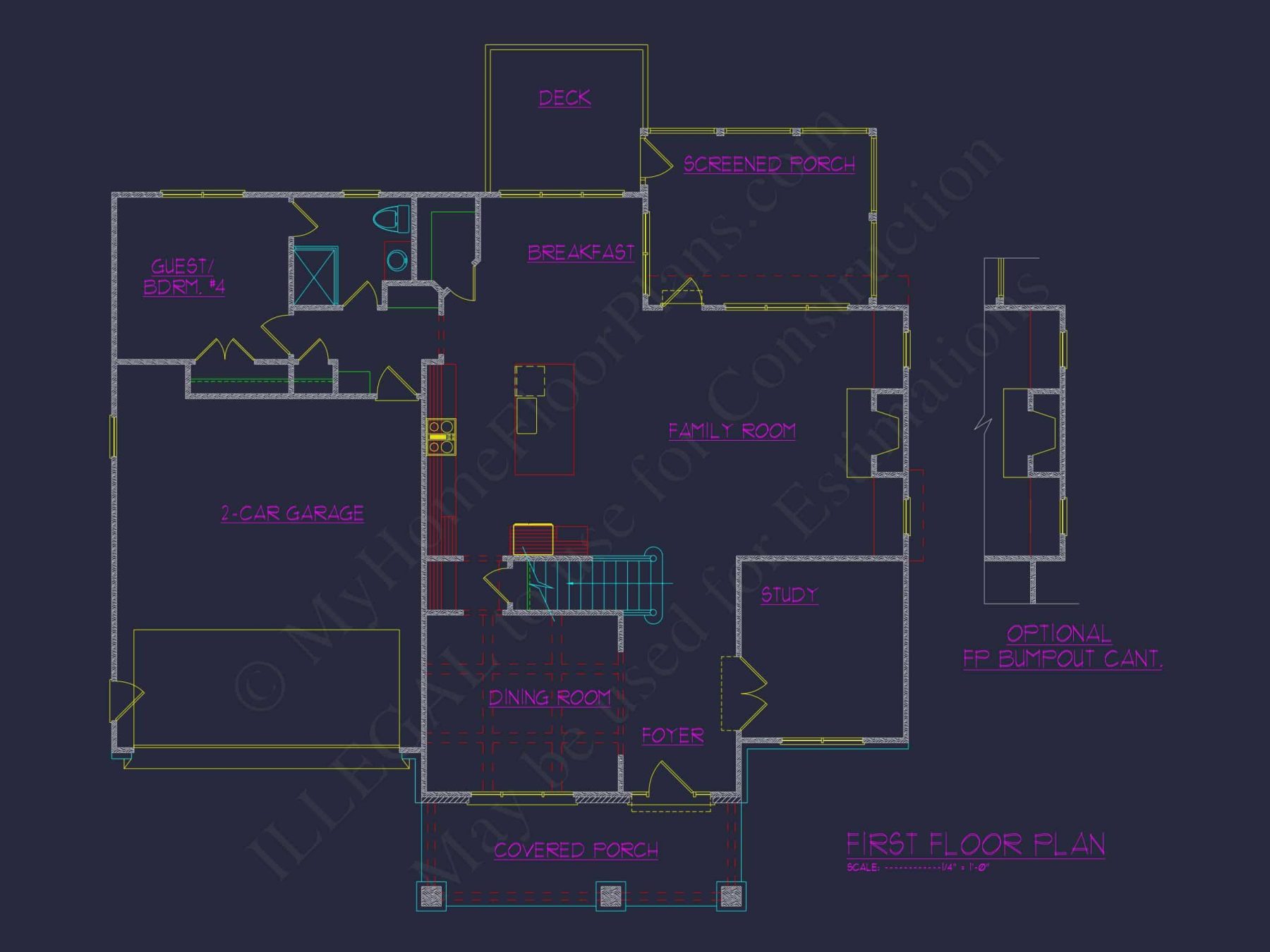 Modern house Blueprint: Spacious Floor Plan & Architectural Designs