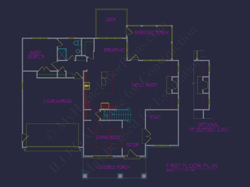 Modern house Blueprint: Spacious Floor Plan & Architectural Designs