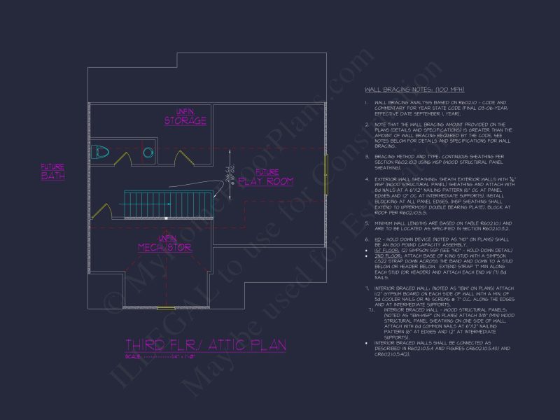 Modern house Blueprint: Spacious Floor Plan & Architectural Designs