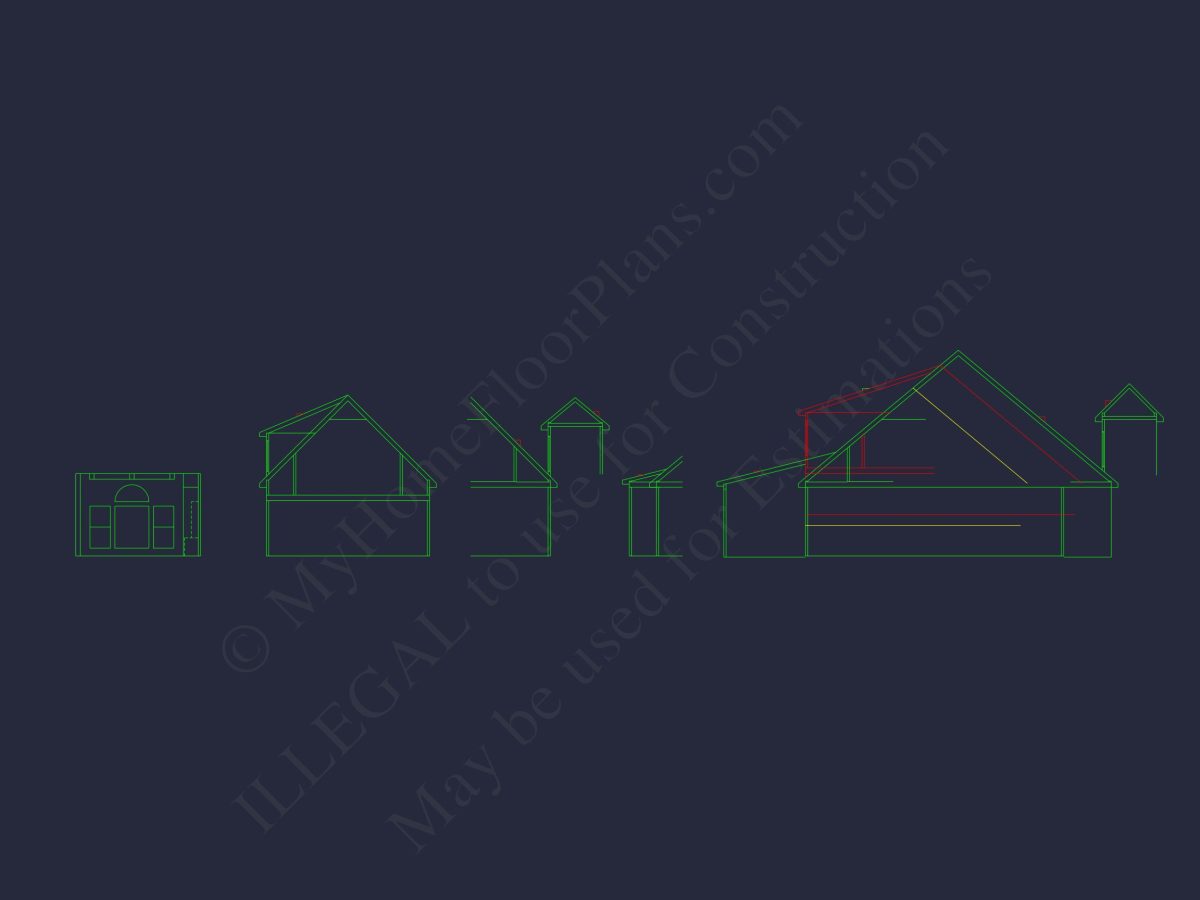 Modern house Blueprint with 1.5 Floors and CAD Designs