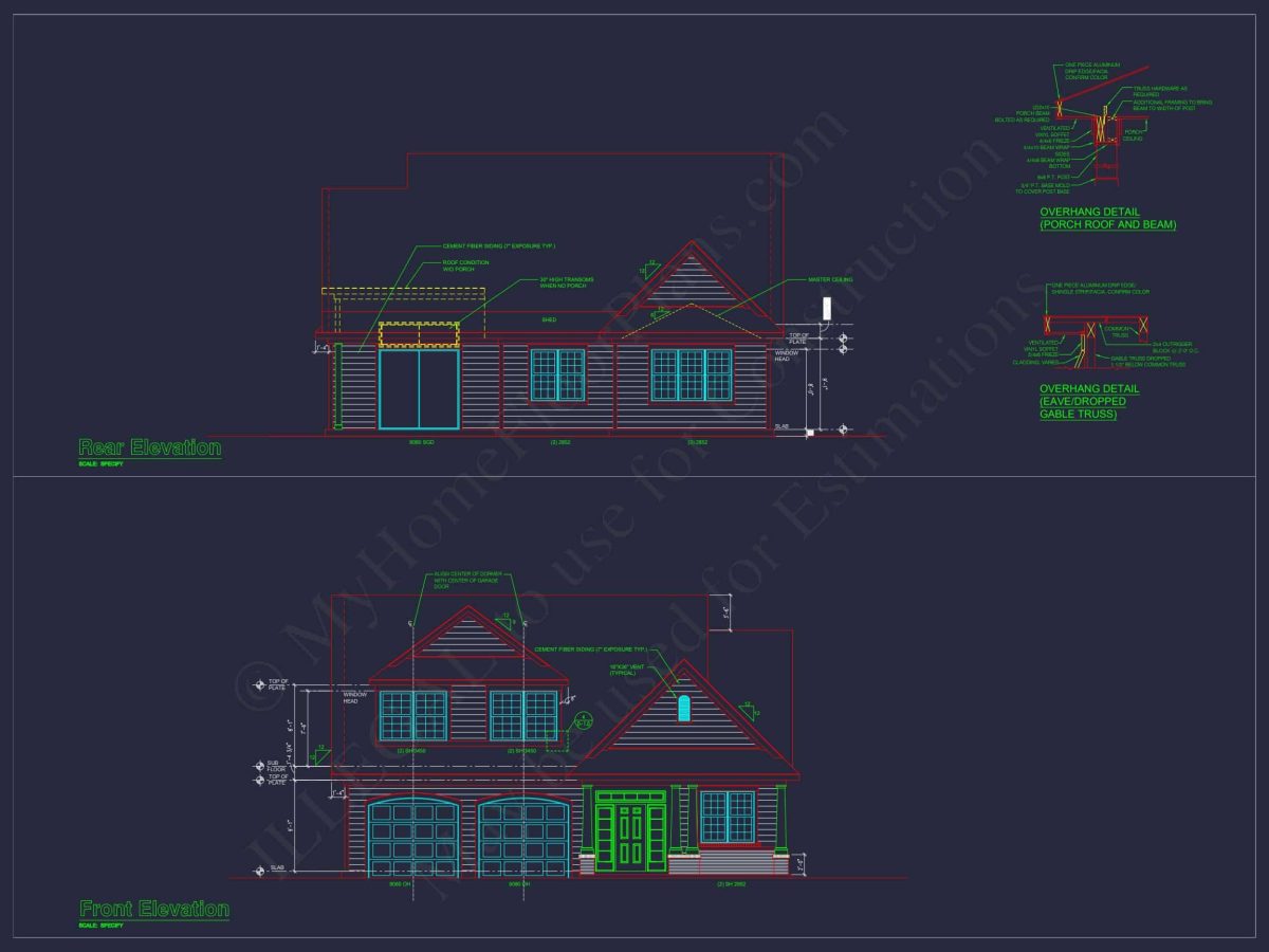 Modern house Blueprint with Floor Plan and CAD Designs