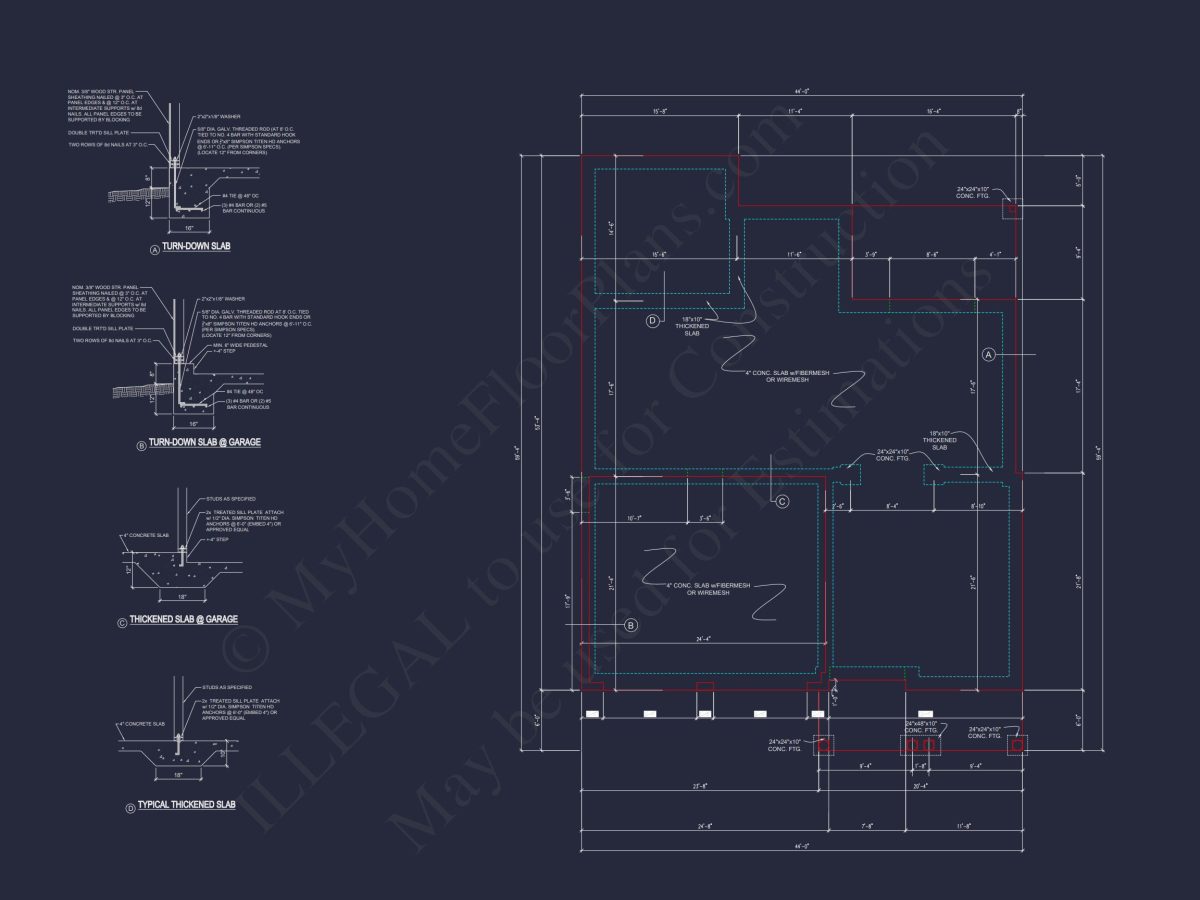 Modern house Blueprint with Floor Plan and CAD Designs