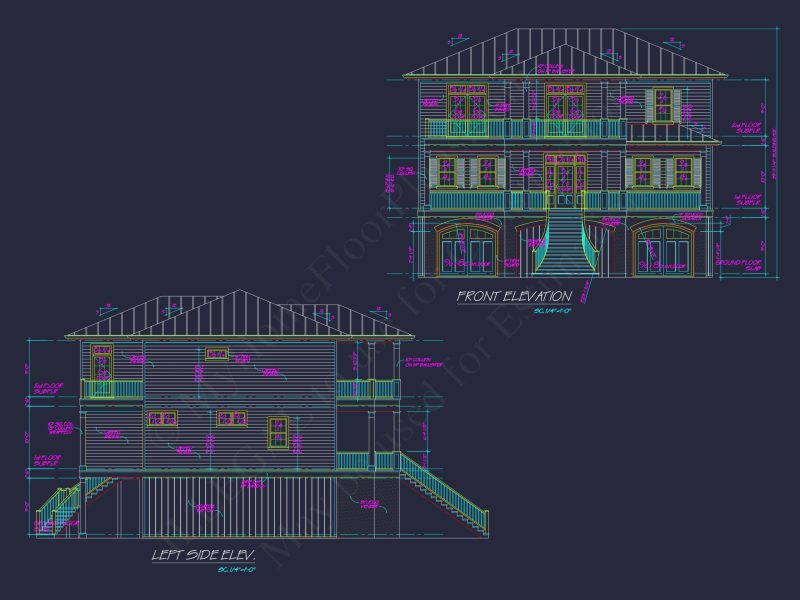 Modern house Blueprint with Stunning Coastal Floor Plan