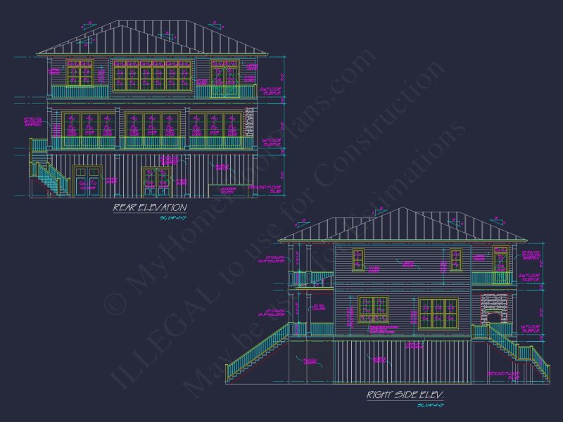Modern house Blueprint with Stunning Coastal Floor Plan