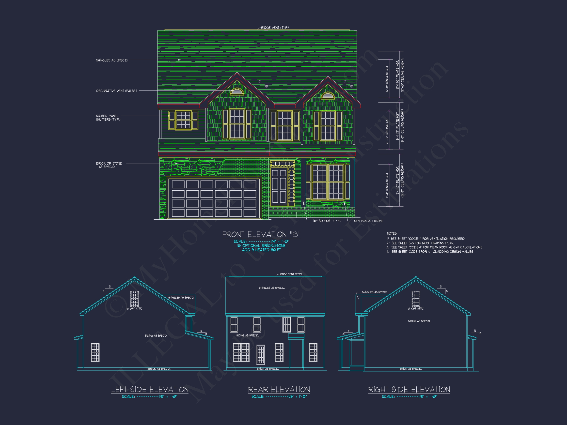 Modern Home Design: Beautiful 2-Story Floor Plan Blueprint