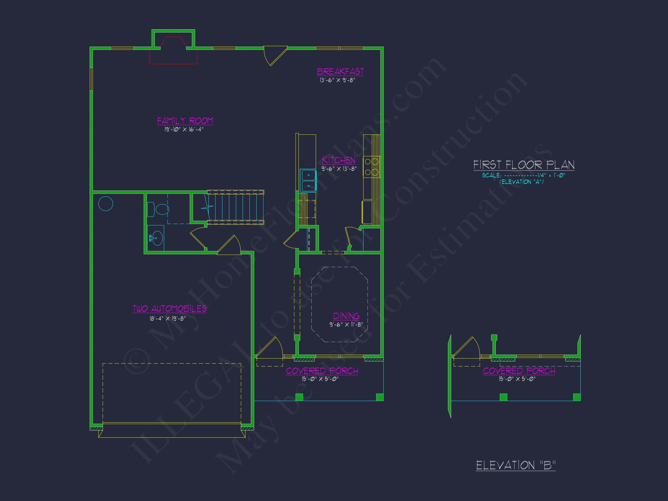 Modern Home Design: Beautiful 2-Story Floor Plan Blueprint