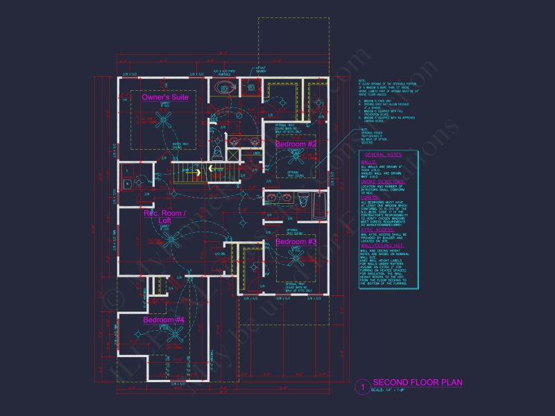 Modern house Design Blueprint: Spacious 2-Story Floor Plan