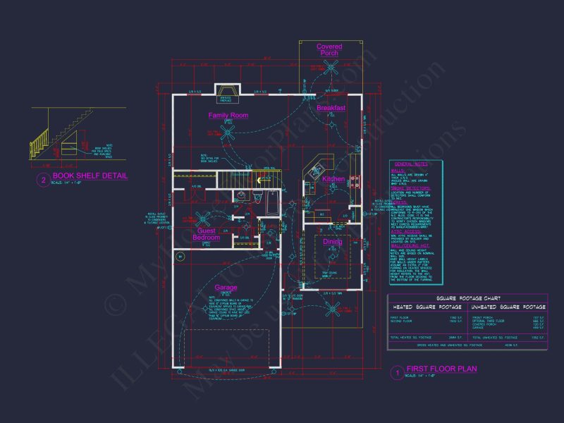 Modern house Design Blueprint: Spacious 2-Story Floor Plan