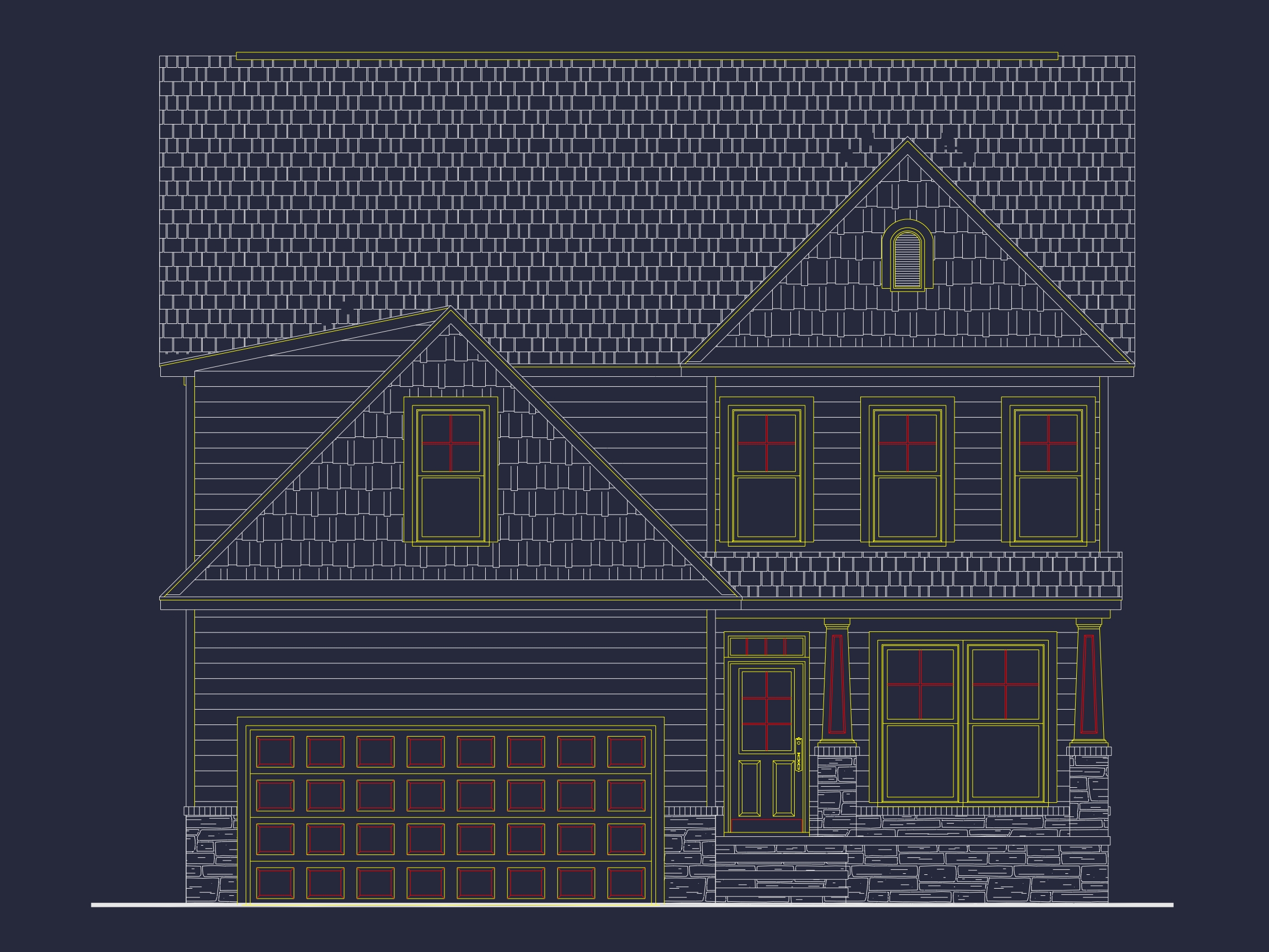 Modern Home Design Blueprint: Spacious 2-Story Floor Plan