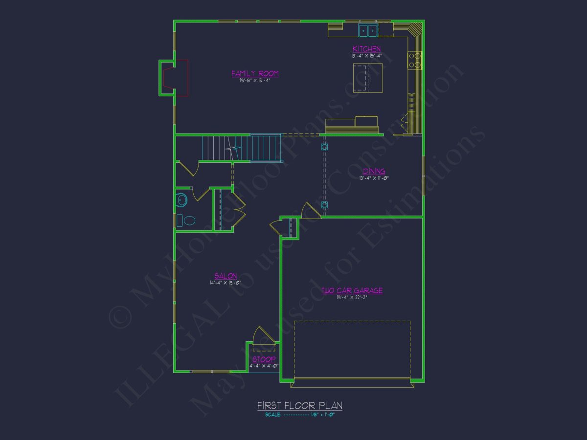 Modern house Design with 2-Story CAD Floor Plans and Details