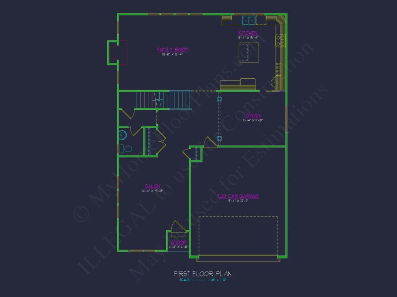 Modern house Design with 2-Story CAD Floor Plans and Details