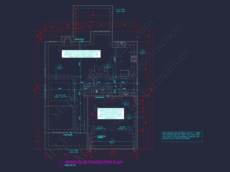 Modern house Design with 4 Bed CAD Blueprint Plans