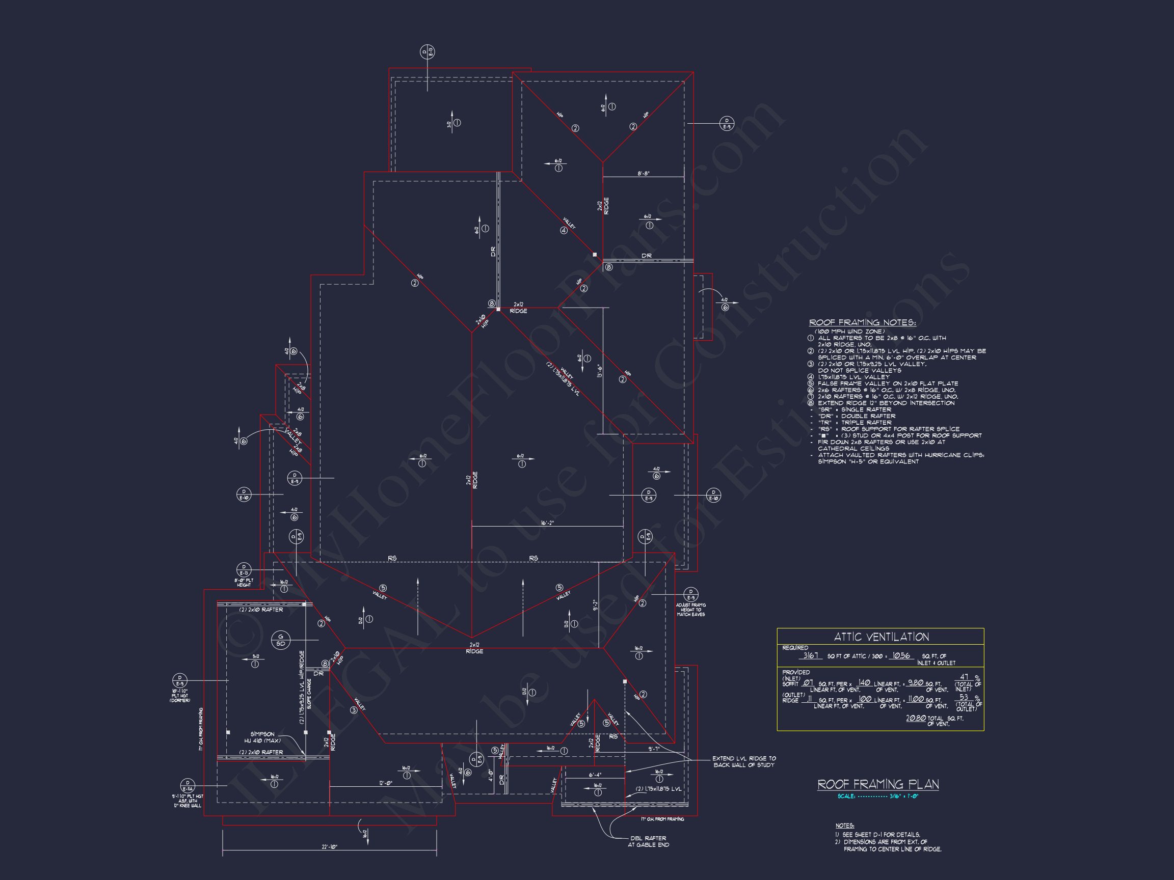 Modern Home Design with Detailed Floor Plan and CAD Blueprints