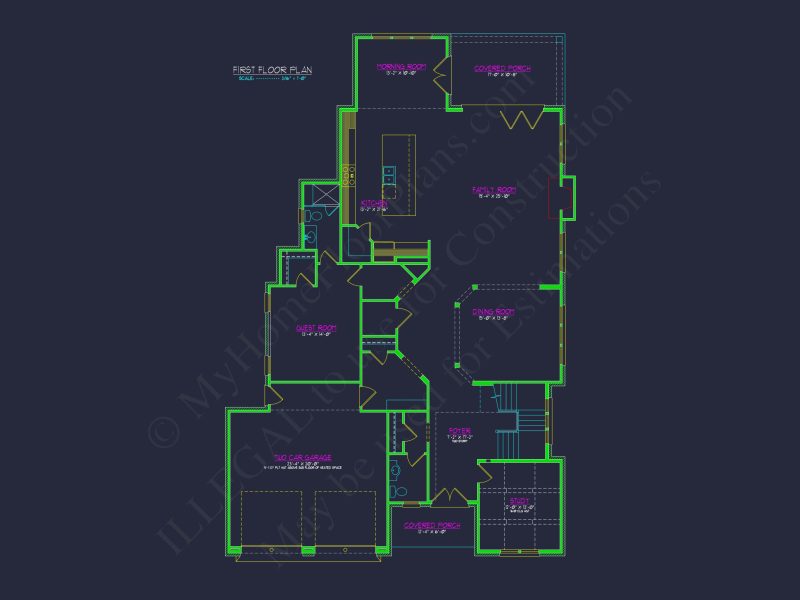 Modern house Design with Detailed Floor Plan and CAD Blueprints