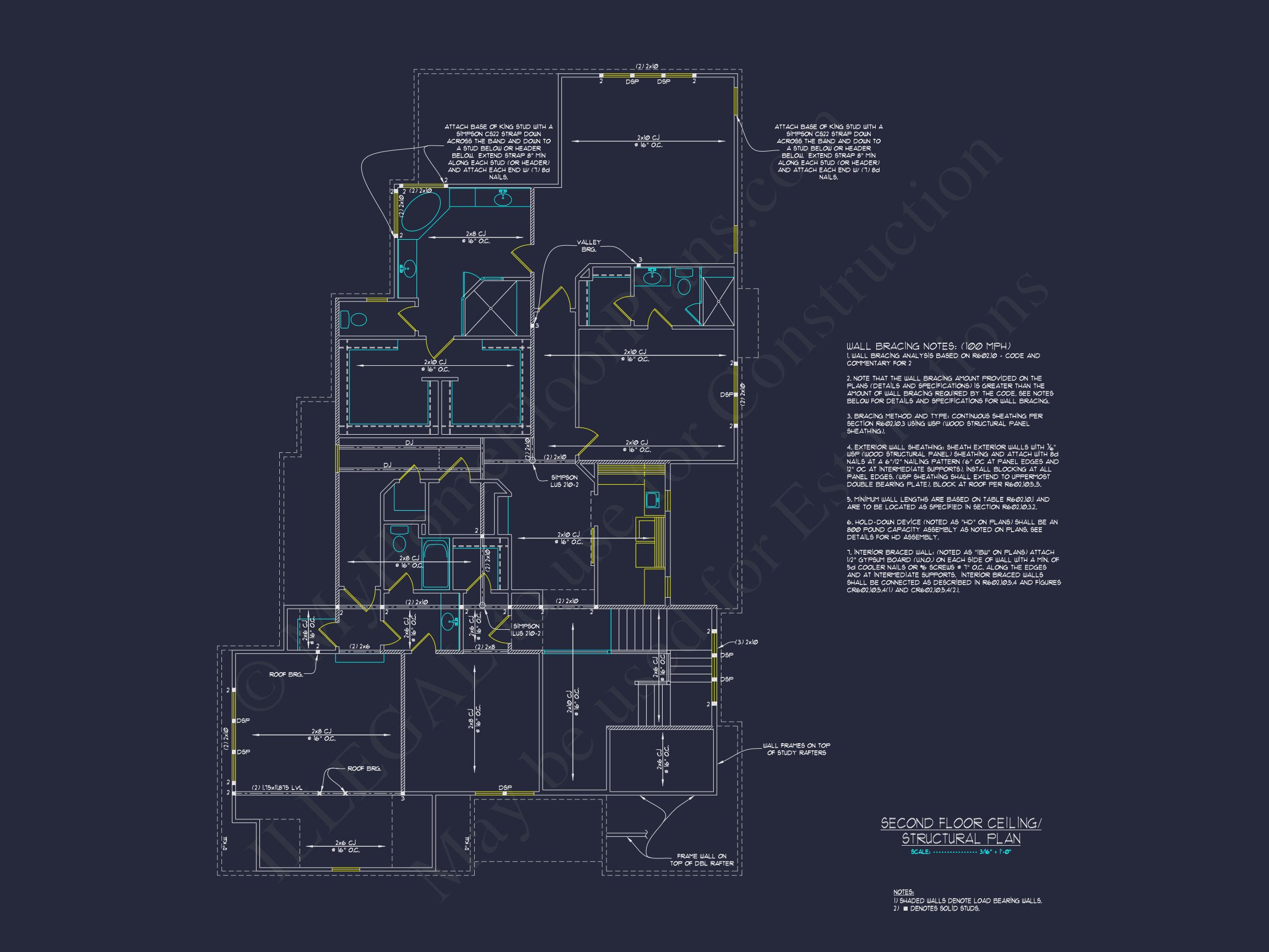 Modern Home Design with Detailed Floor Plan and CAD Blueprints