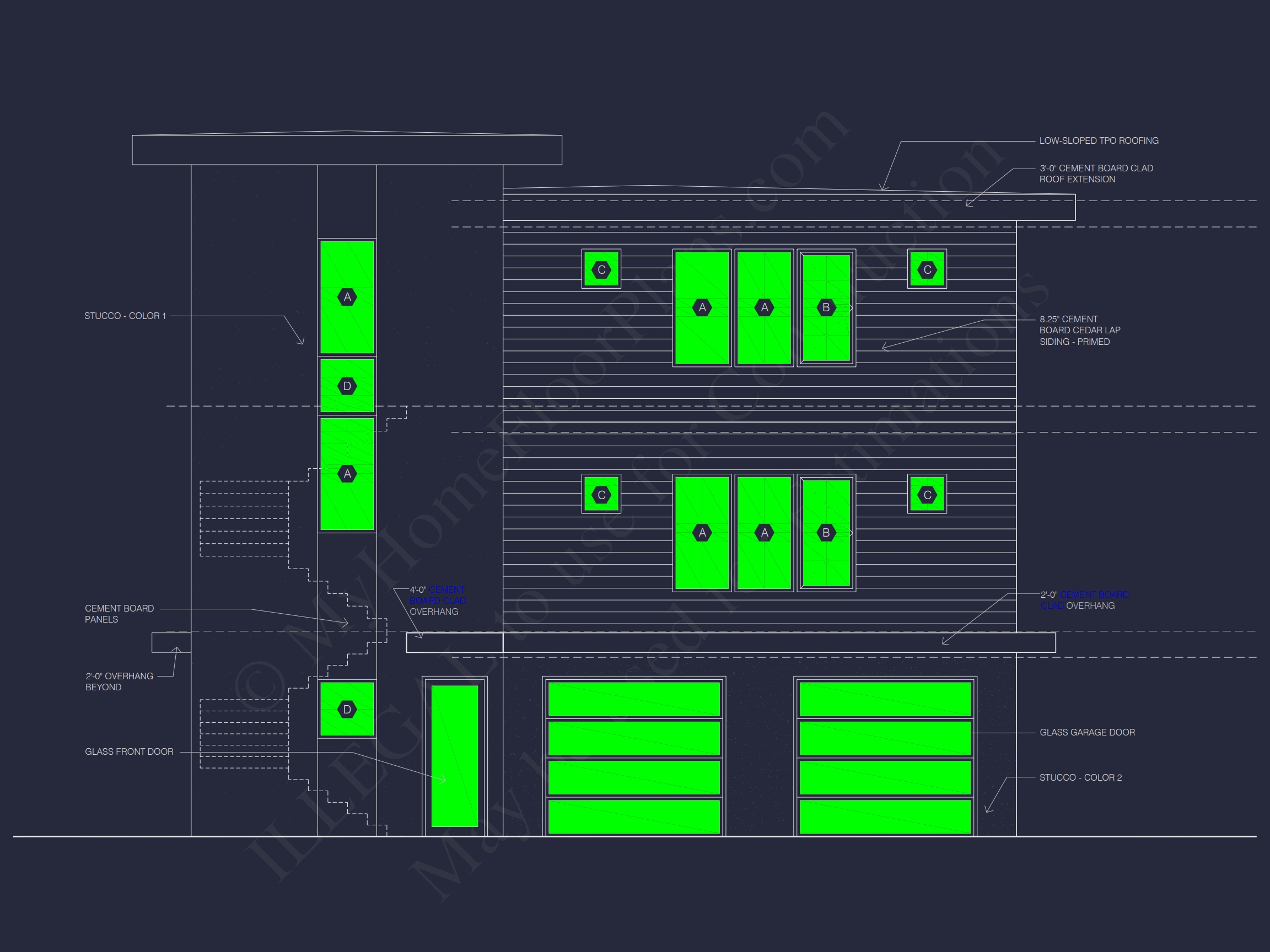 Modern Home Designs: 3-Story Floor Plan with CAD Blueprint