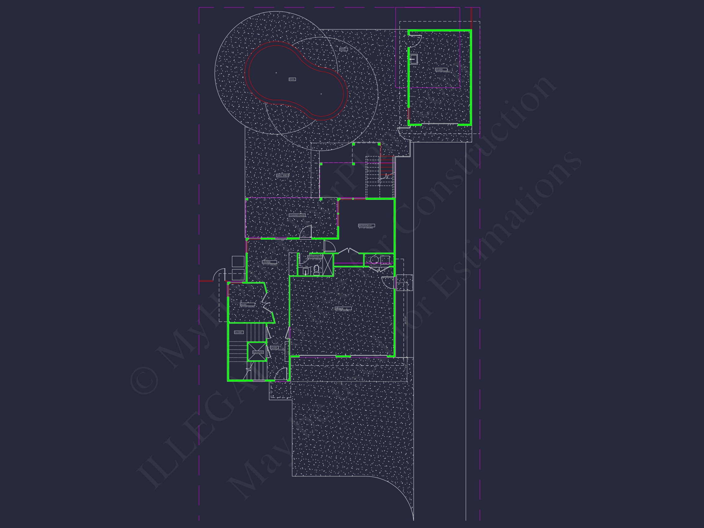 Modern Home Designs: 3-Story Floor Plan with CAD Blueprint