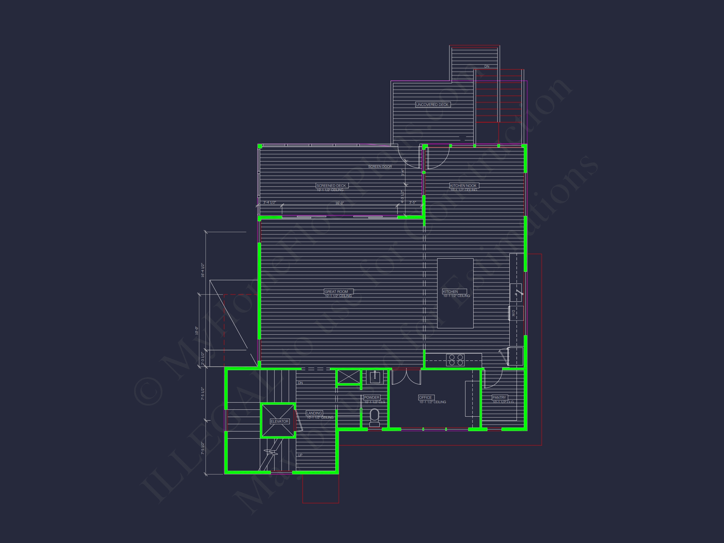 Modern Home Designs: 3-Story Floor Plan with CAD Blueprint