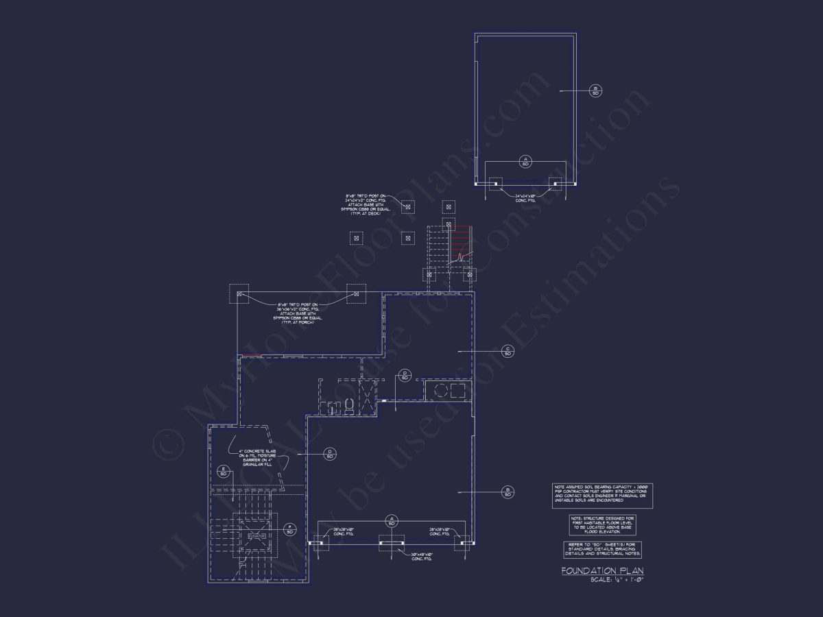 Modern house Designs: 3-Story Floor Plan with CAD Blueprint