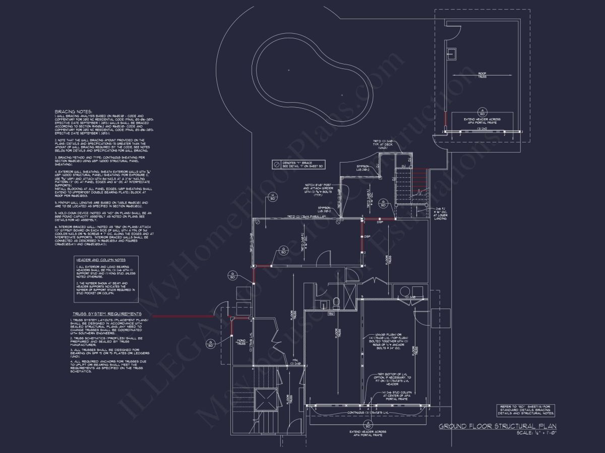 Modern house Designs: 3-Story Floor Plan with CAD Blueprint