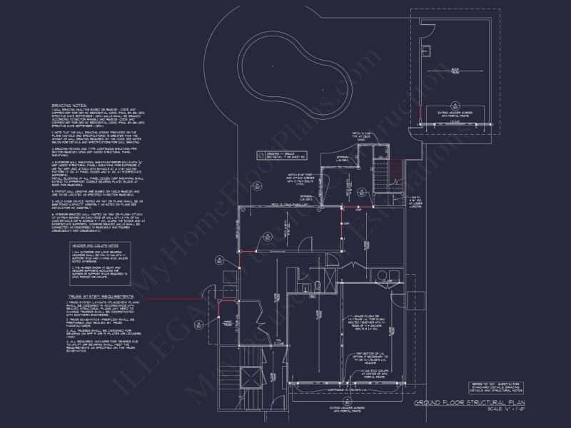 Modern house Designs: 3-Story Floor Plan with CAD Blueprint