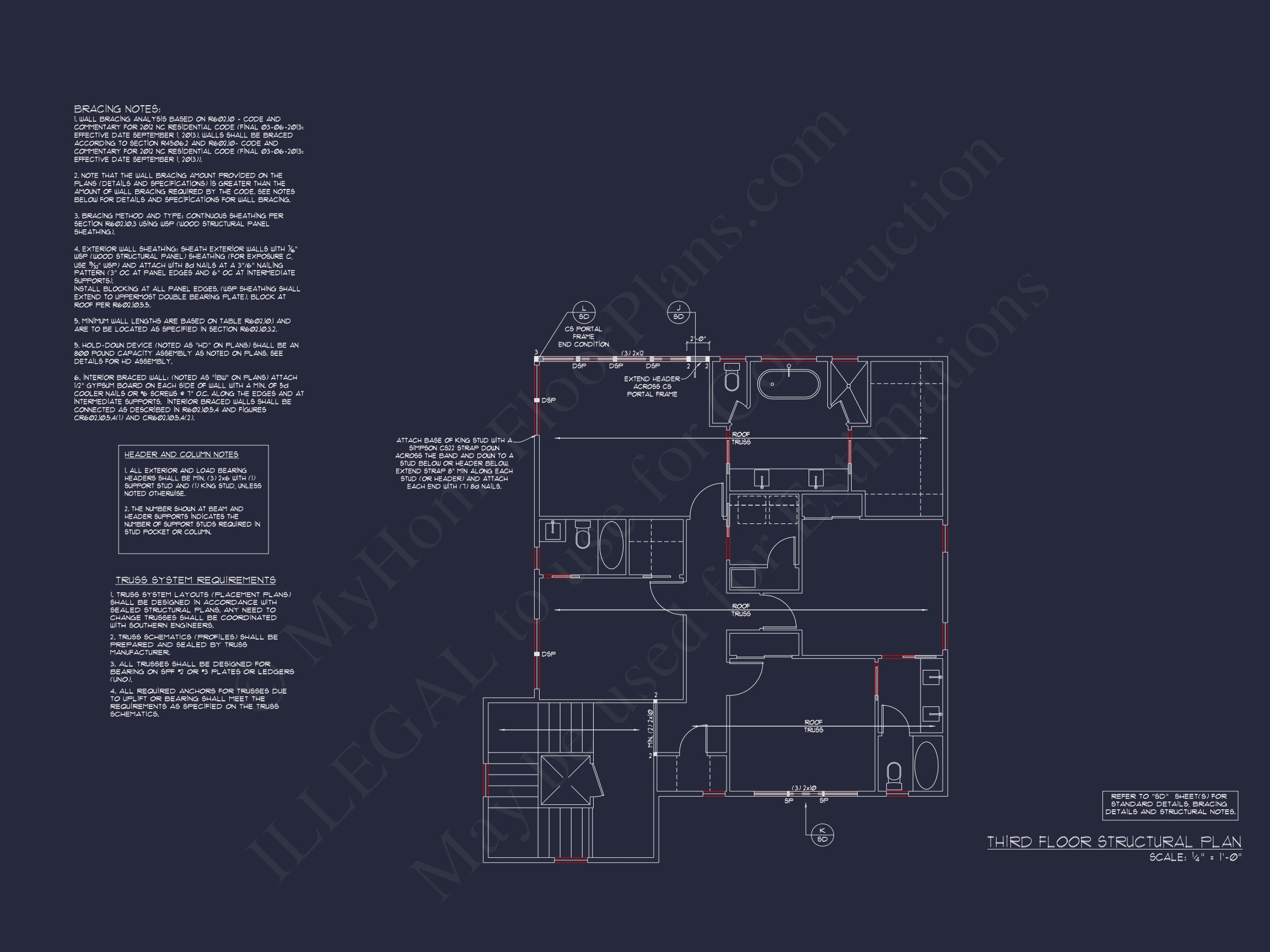 Modern Home Designs: 3-Story Floor Plan with CAD Blueprint