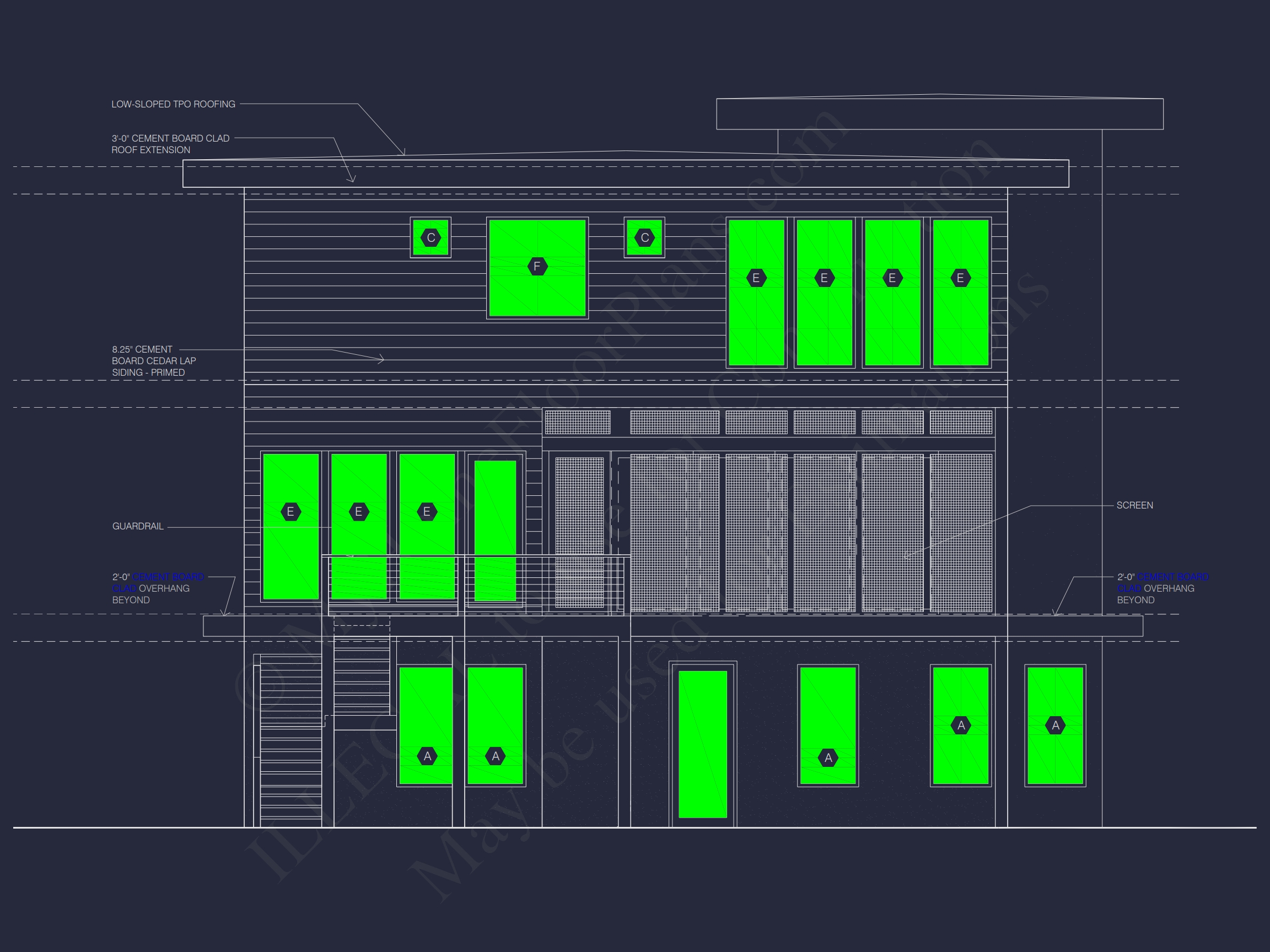 Modern Home Designs: 3-Story Floor Plan with CAD Blueprint