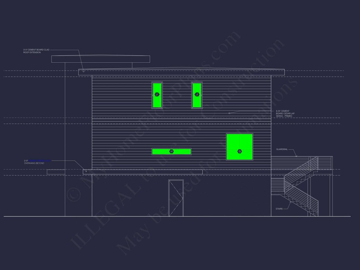 Modern house Designs: 3-Story Floor Plan with CAD Blueprint