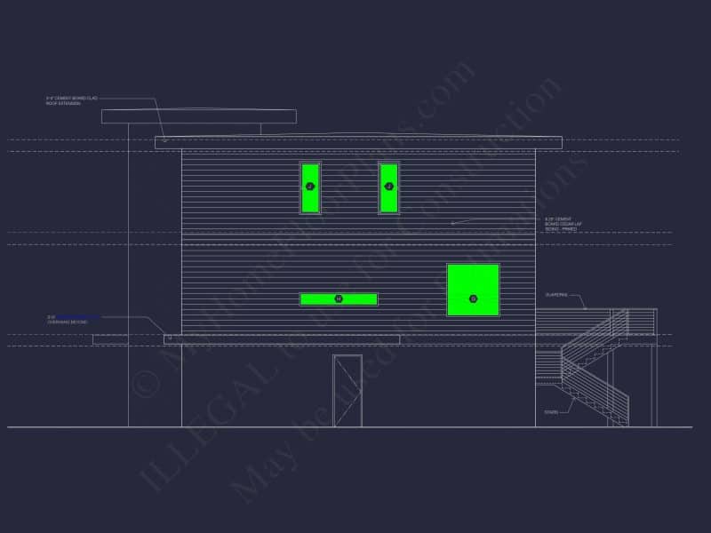 Modern house Designs: 3-Story Floor Plan with CAD Blueprint