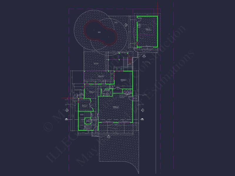 Modern house Designs: 3-Story Floor Plan with CAD Blueprint