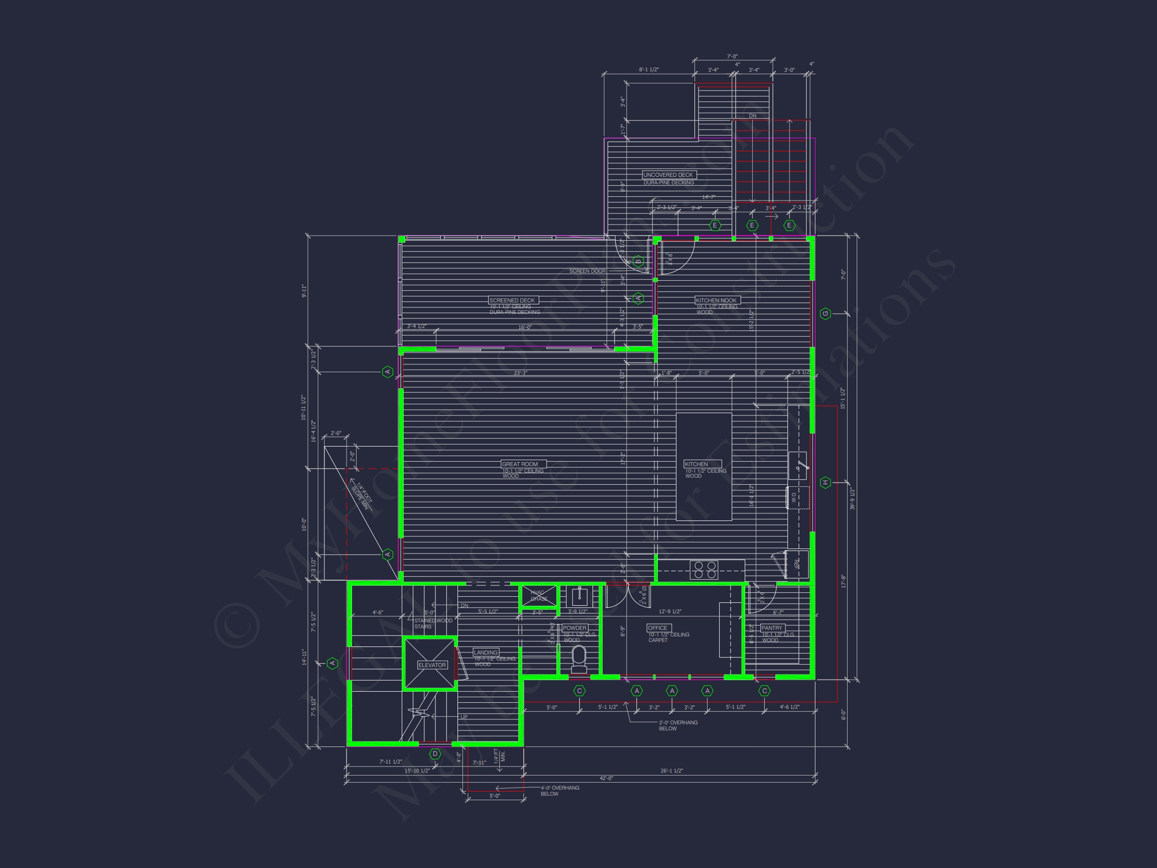 Modern Home Designs: 3-Story Floor Plan with CAD Blueprint