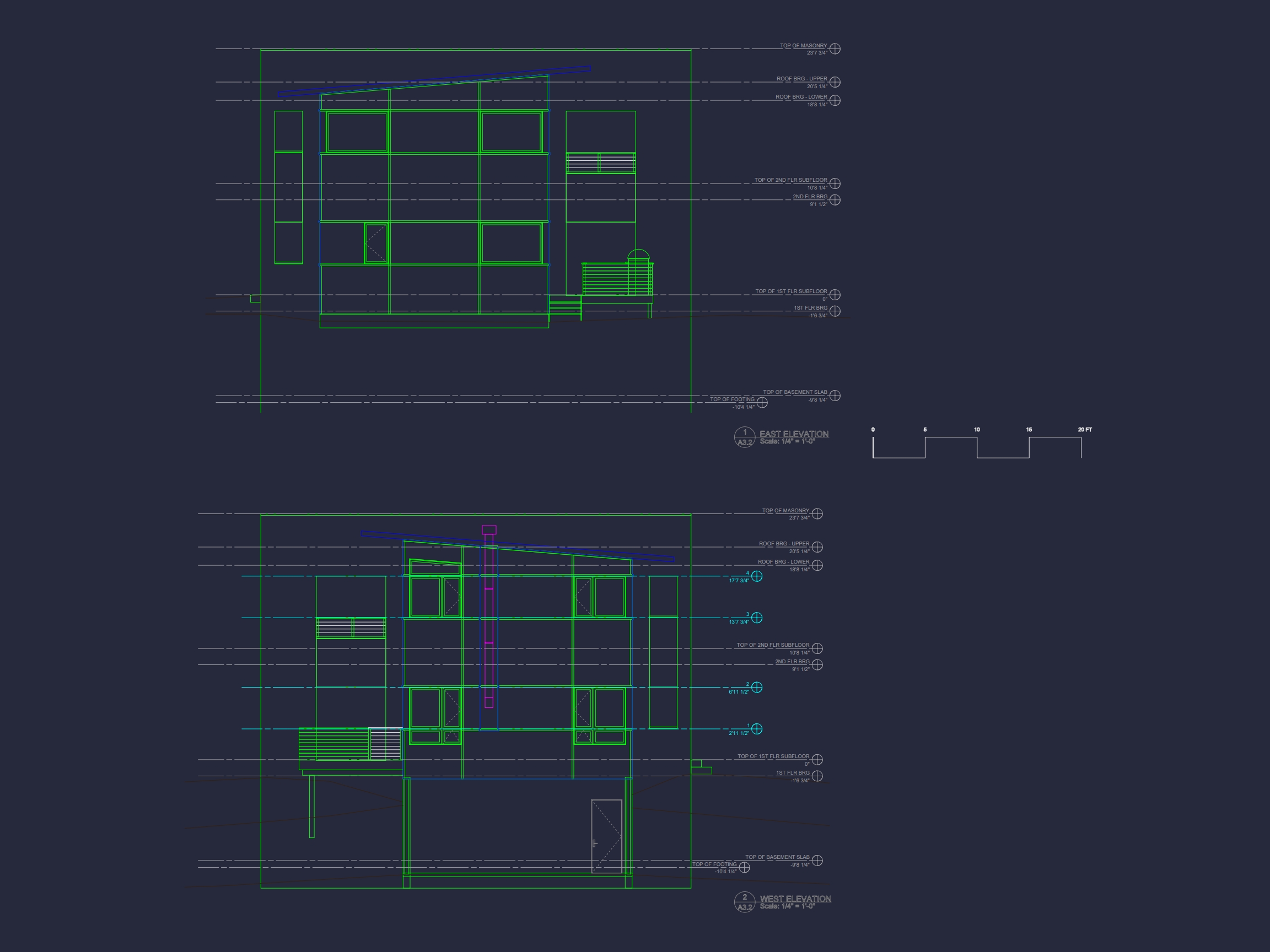 Modern Home Floor Plan: 2-Story Architectural Designs Blueprint