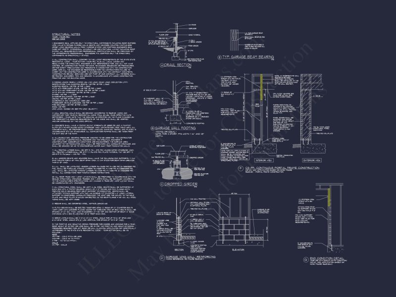 Architectural Blueprint with CAD Designs