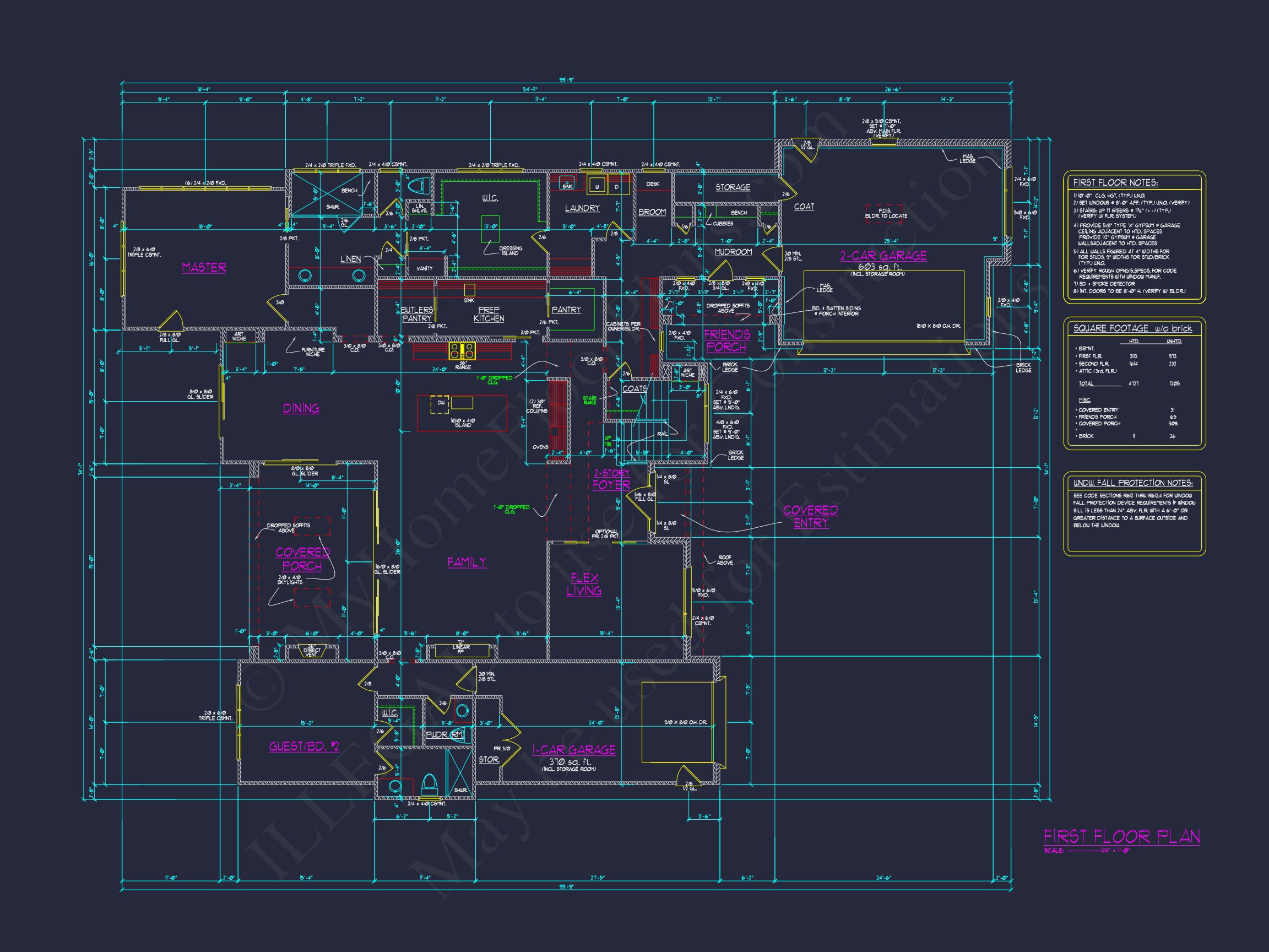 Modern house Floor Plan Blueprint: CAD Architecture Designs