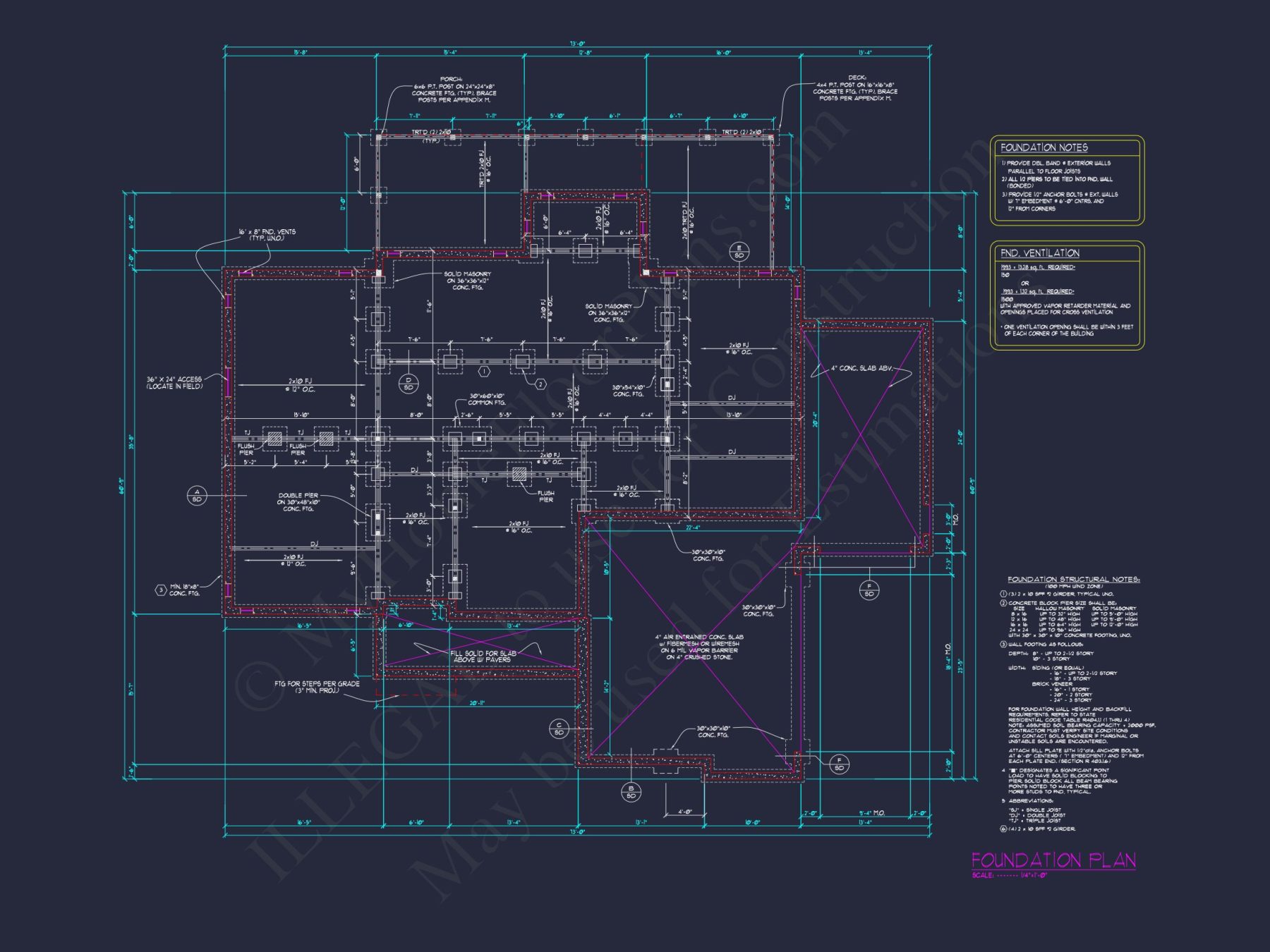 Modern house Floor Plan - Blueprint with 2-Story Design & Features