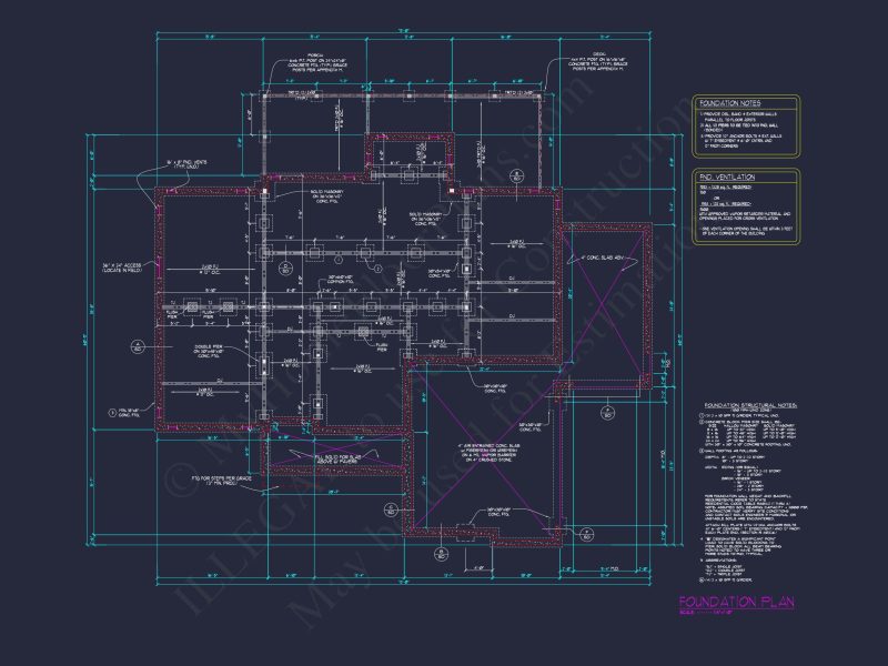 Modern house Floor Plan - Blueprint with 2-Story Design & Features
