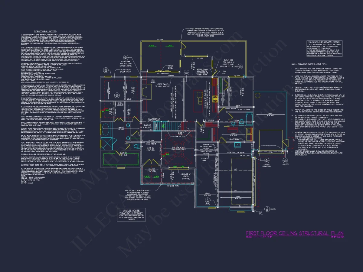 Modern house Floor Plan - Blueprint with 2-Story Design & Features