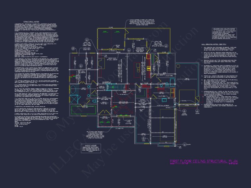 Modern house Floor Plan - Blueprint with 2-Story Design & Features