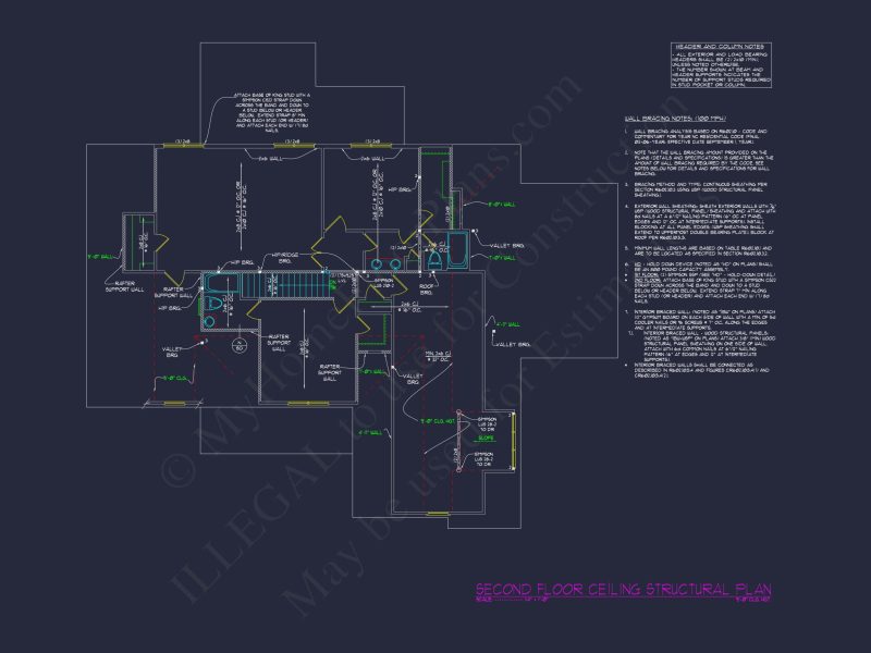 Modern house Floor Plan - Blueprint with 2-Story Design & Features