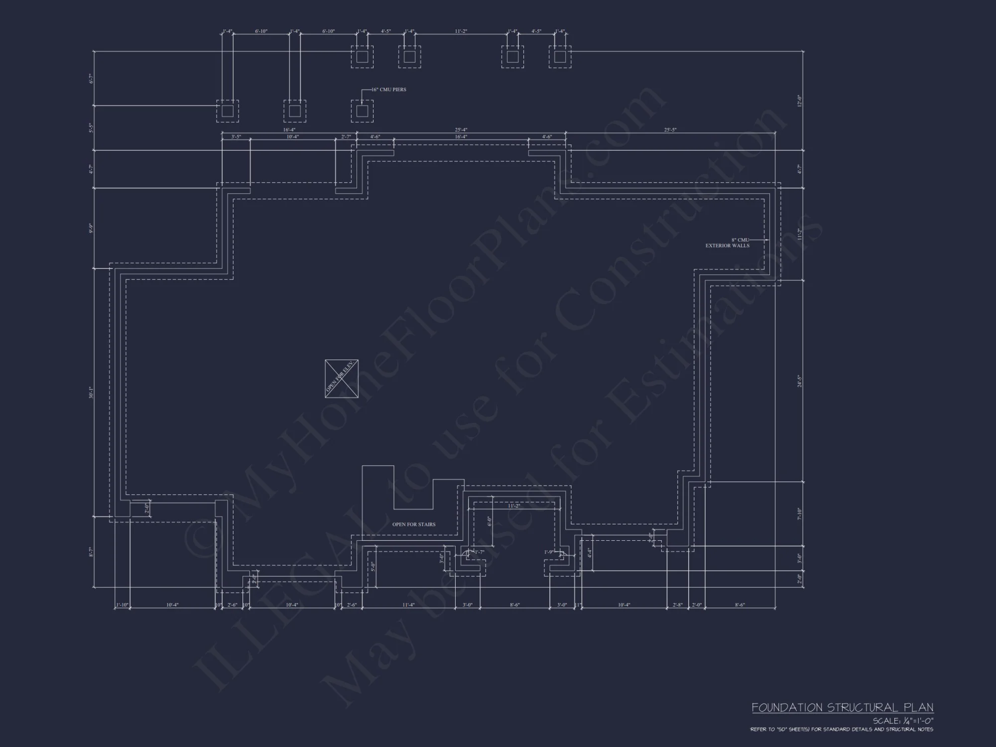 Modern house Floor Plan Blueprint with CAD Architecture