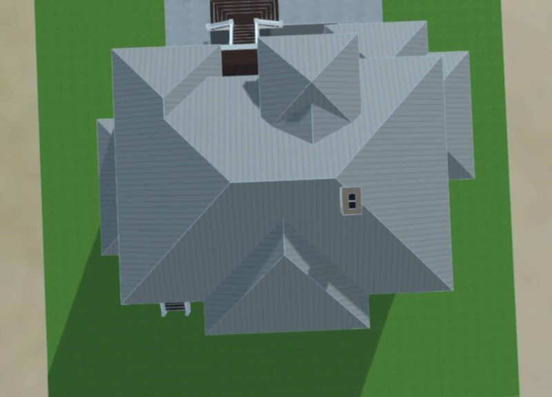 Modern house Floor Plan Blueprint with CAD Architecture
