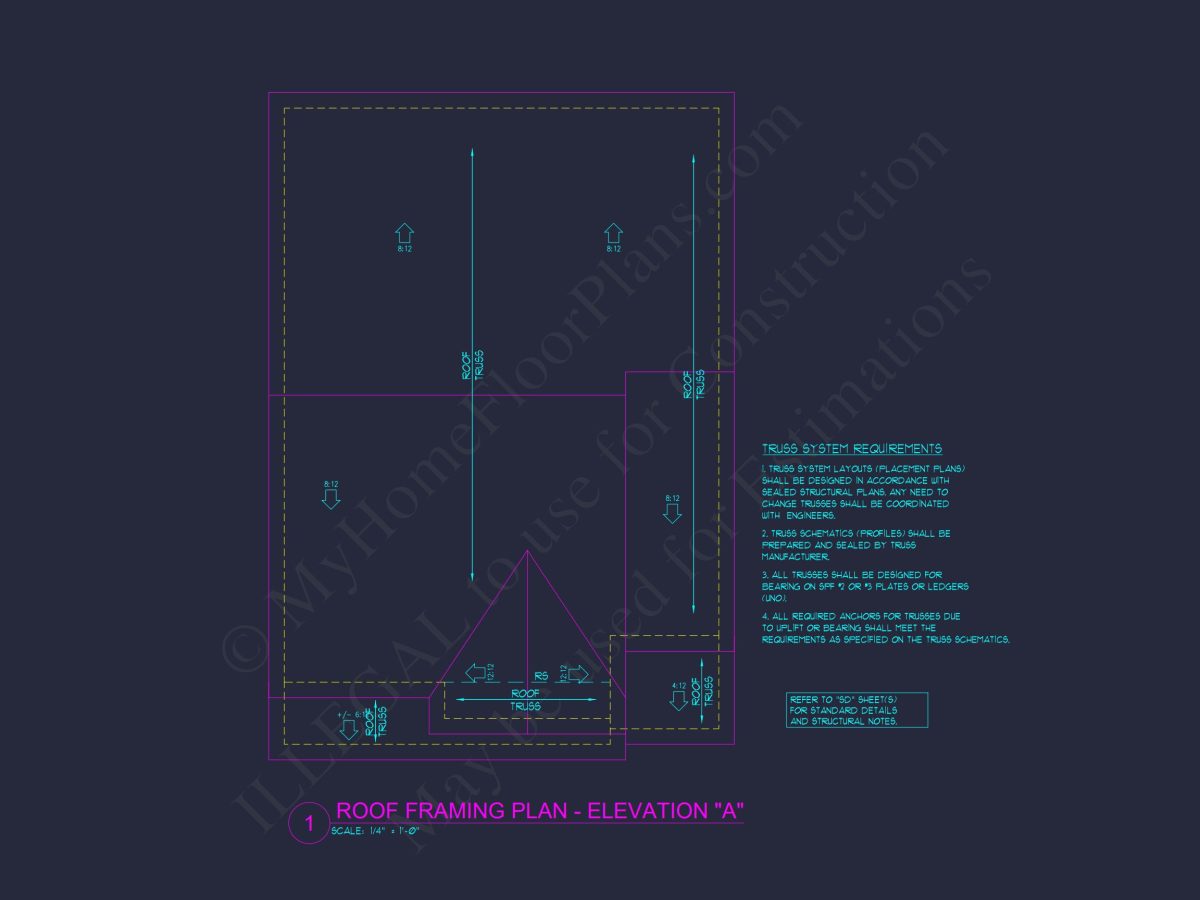 Modern house Floor Plan: CAD Architecture and Elegant Blueprint