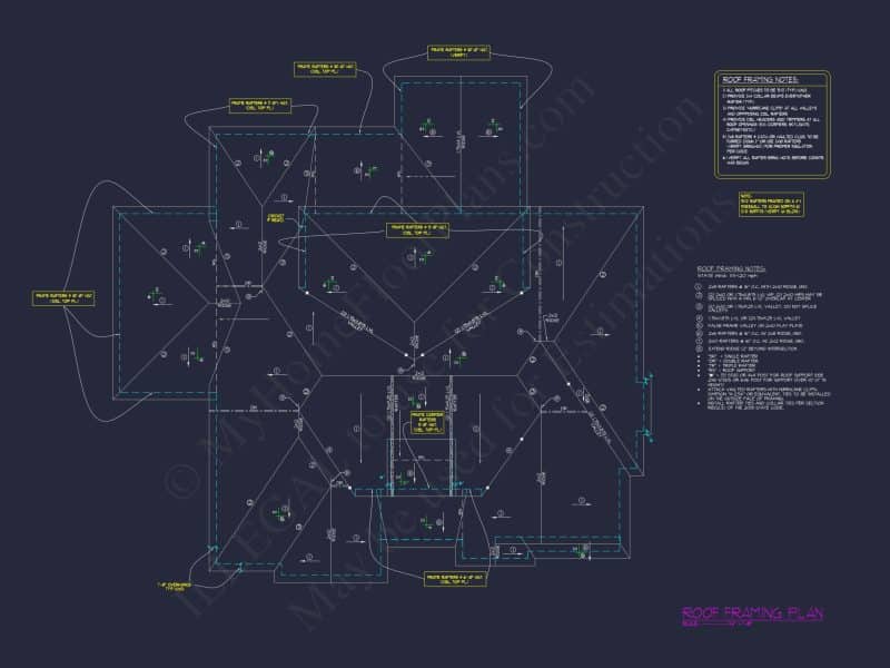 Modern house Floor Plan: CAD Designs with 4 Bedrooms