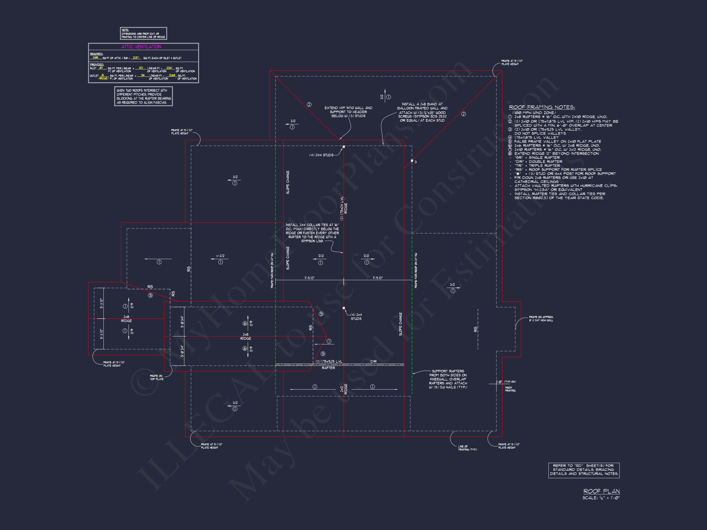 Modern house Floor Plan: Custom Blueprint with 1.5 Stories