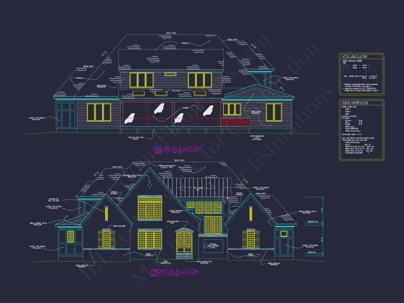 Modern house Floor Plan with 2 Floors, 5 Beds, and Open Layout
