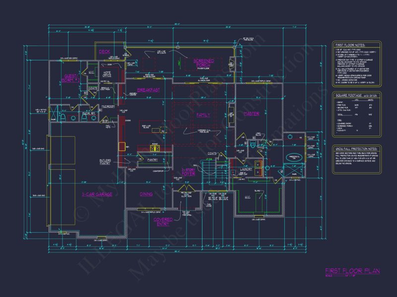 Modern house Floor Plan with 2 Floors, 5 Beds, and Open Layout