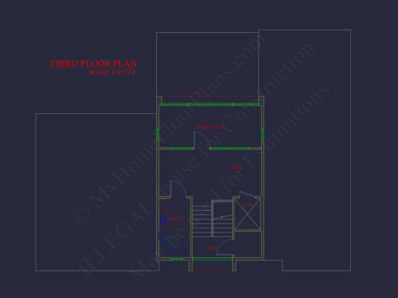 Modern house Floor Plan with 3 Stories and Contemporary Designs